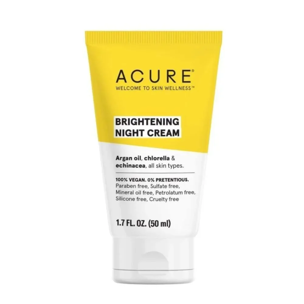 $12❤️🔥 LAST 1! ACURE Brightening Night Cream 🌙 ✨ NEW Clean Beauty Moisturizer - Picture 1 of 5